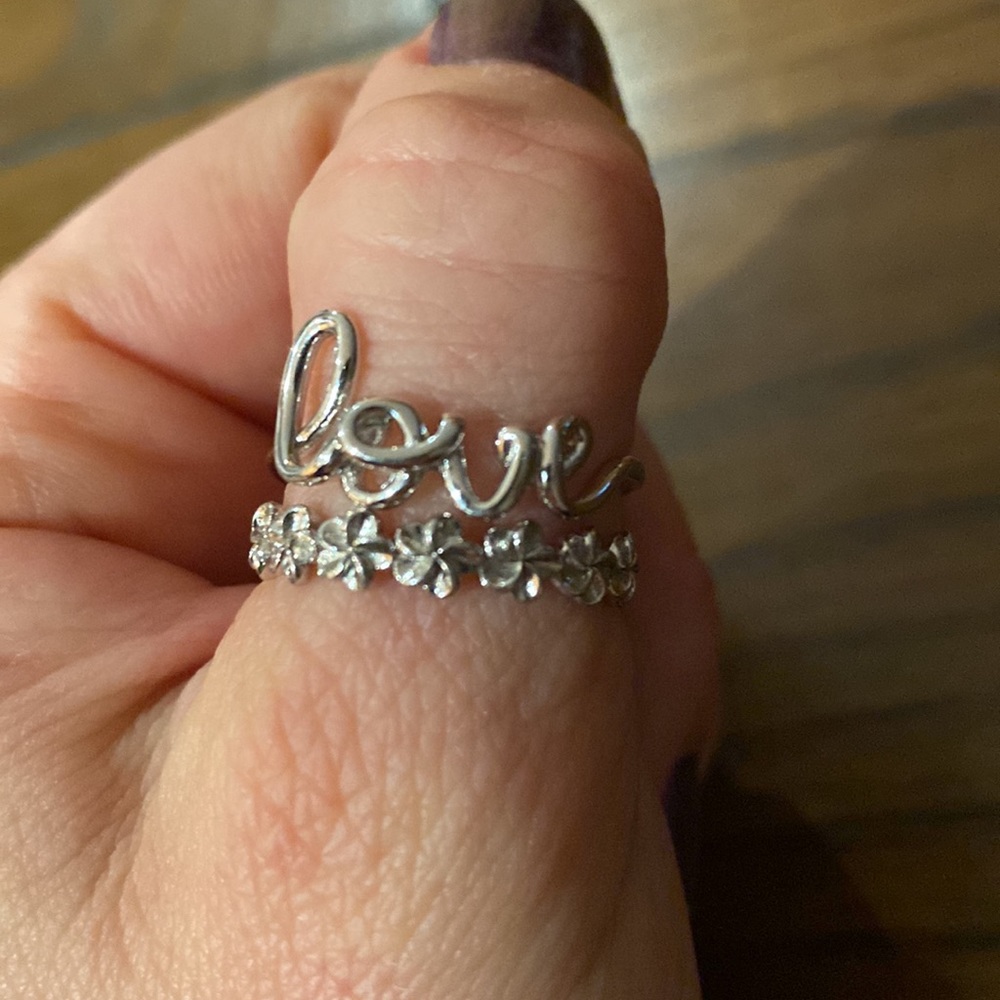 Sterling silver stack rings - Picture 2 of 7